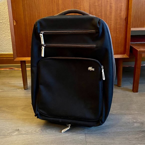 Lacoste Rolling Medium Suitcase | Designer Carry-On Bag - Picture 1 of 9